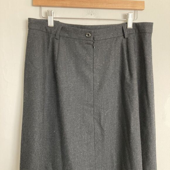 Vintage Talbots Wool Maxi Skirt 14 Fits like 10-12 Women Black Modest Elegant - Picture 6 of 12